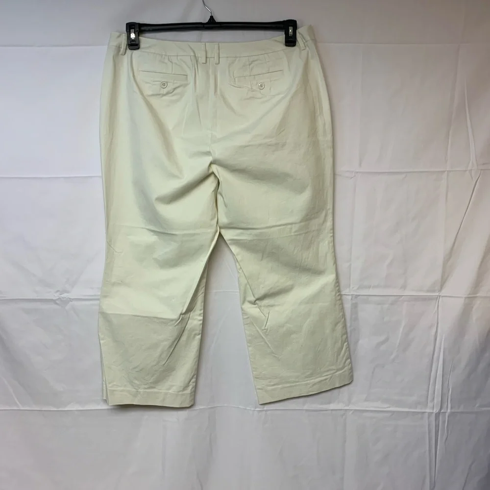 Talbots Capri Pants Khaki Classic Causal Preppy Neutral Timeless SZ 18W Petite - Picture 4 of 10